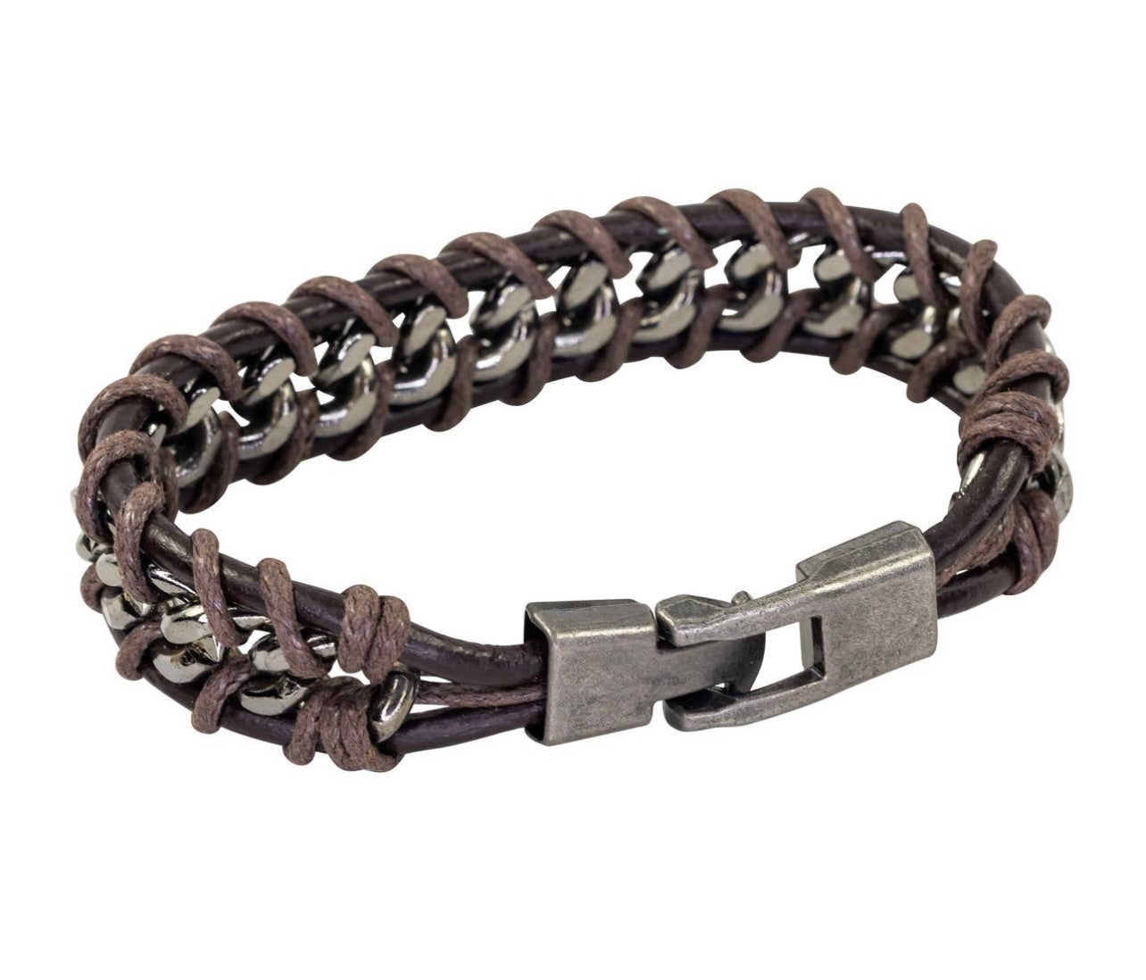 Karma Leather w/ Stainless Steel Bracelet